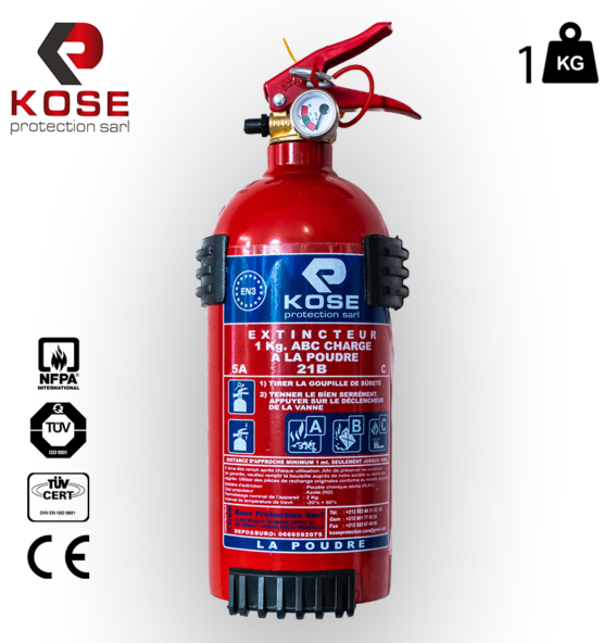 Extincteur ABC CHARGER A LA POUDRE 1KG 555x592