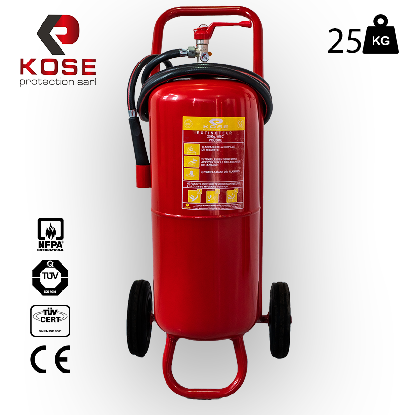 Extincteur ABC CHARGER A LA POUDRE 25KG