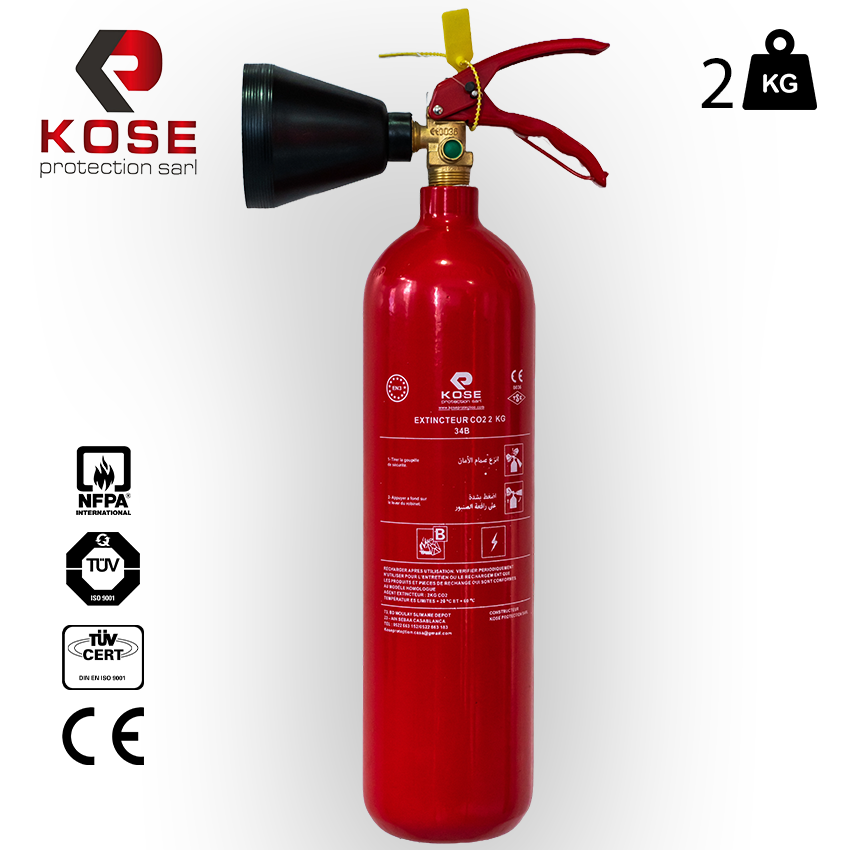 Extincteur B CHARGER CO2 2KG