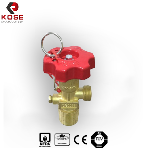 Robinet a volant pour extincteur a chariot co² Materiels dincendie